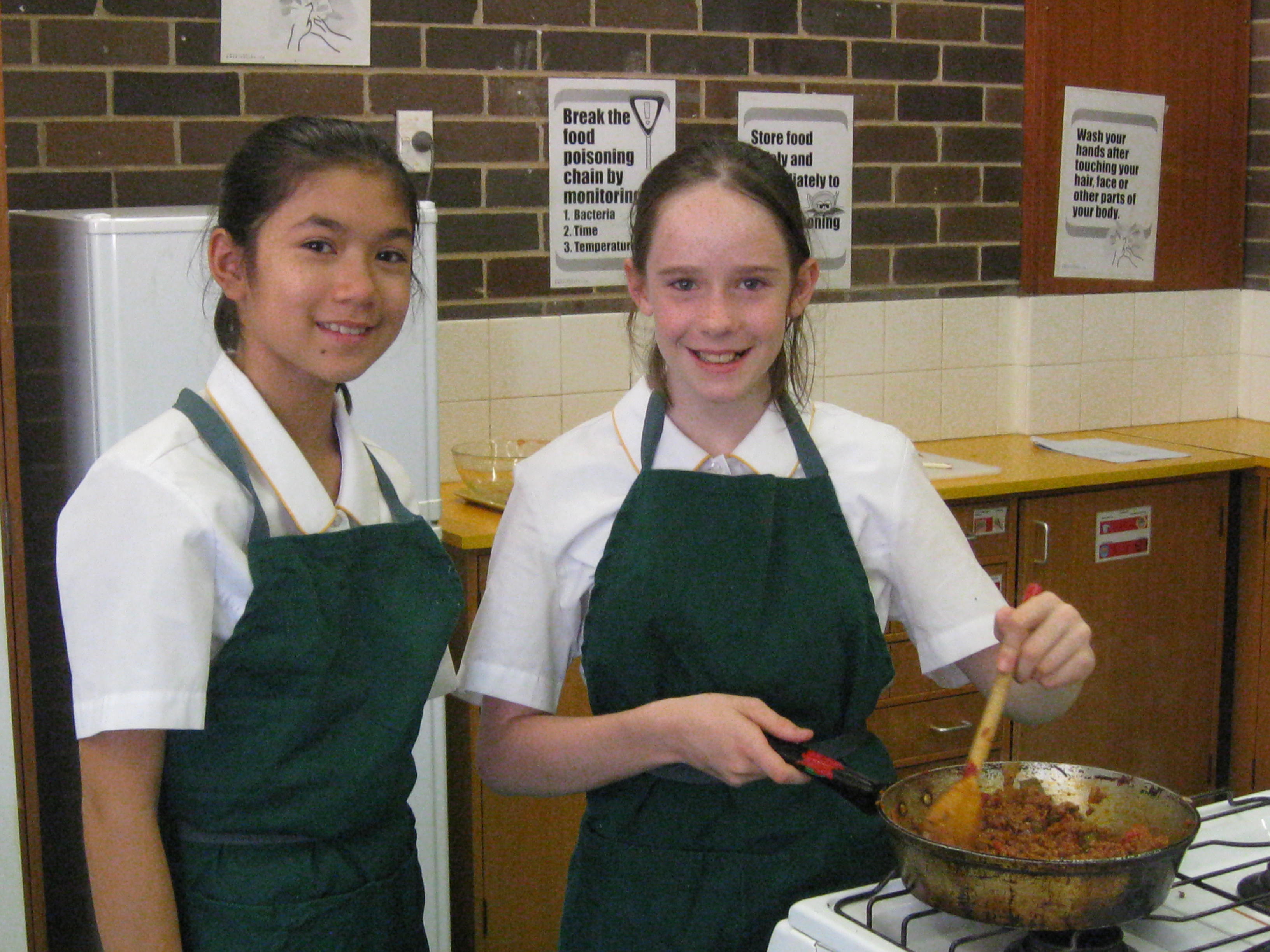 Practical lesson in food technology rooms